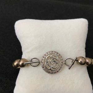 Copper, pearl bracelet